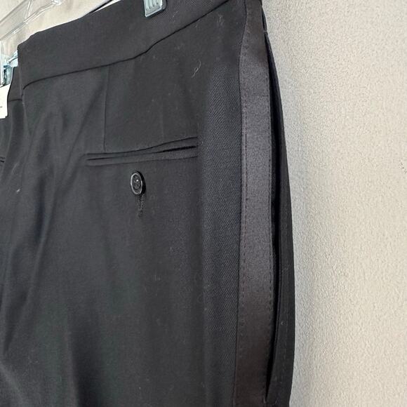 Lauren Ralph Lauren Eagan Wool Suit Flat Front Trouser Black 34x30 - Picture 5 of 8